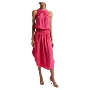 NWOT RAMY BROOK Audrey Smocked Waist Sleeveless Midi Dress